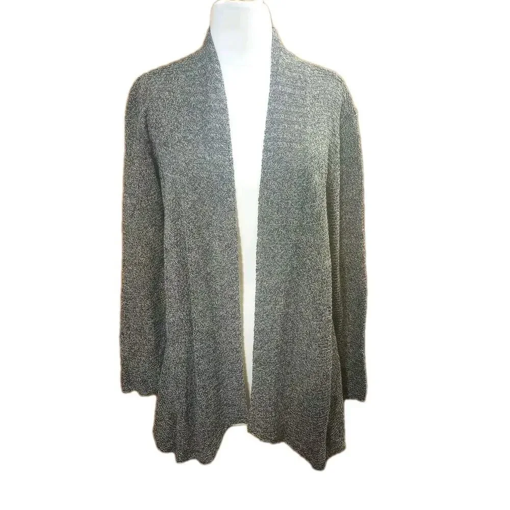 Eileen Fisher Women's 100% Linen Open Front Cardigan Sz XS Lightweight Oversized